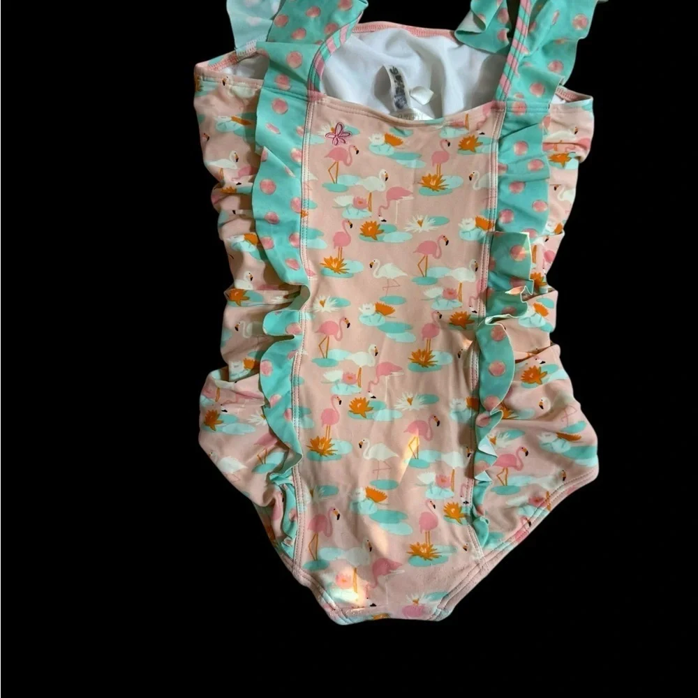 Matilda Jane Kids Swim One Piece in Pink and green